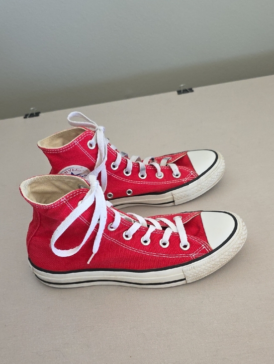 Converse Shoes - Converse All Star Red High Top Sneakers Womens Size 7 Mens Size 5